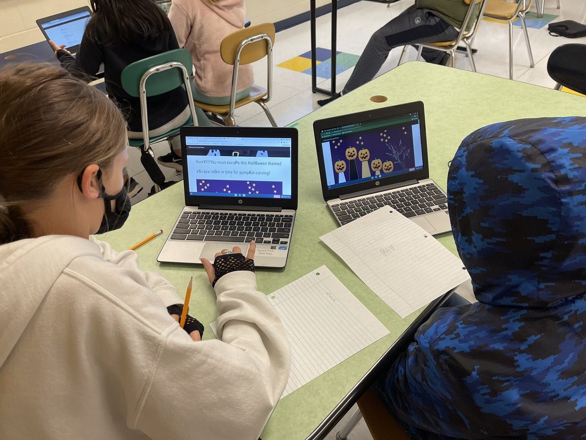 MrsPaden1st's tweet image. Used @jmattmiller’s Halloween Digital Escape Rooms with my 5th graders from @DitchThatTxtbk! They loved them!! 🙌🙌🙌 Thanks Matt!! #RocketTech 🚀🚀🚀