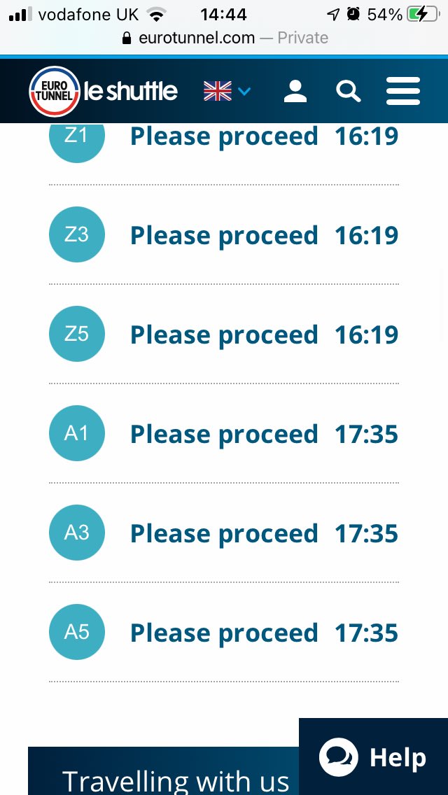 mark_boness's tweet photo. @LeShuttle 5 hours is a big fat lie.  We were booked on the 12:20 and are letter H.  Somebody can’t do sums.  With 2 or 3 trains going every 80 mins I think we will be lucky to depart before 20:30. https://t.co/WIXbL0JRDr