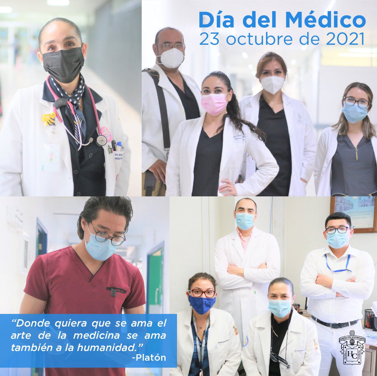 JaimeAndradeV's tweet photo. En el #DíaDelMédico nuestro abrazo y reconocimiento a todas las y los médicos entregados a tan apasionante vocación,en especial los #MédicosHCG por su profesional labor de excelencia y humanismo frente al gran desafío de velar por la salud y la vida de sus pacientes ¡Felicidades! https://t.co/jUsbsI5wuT
