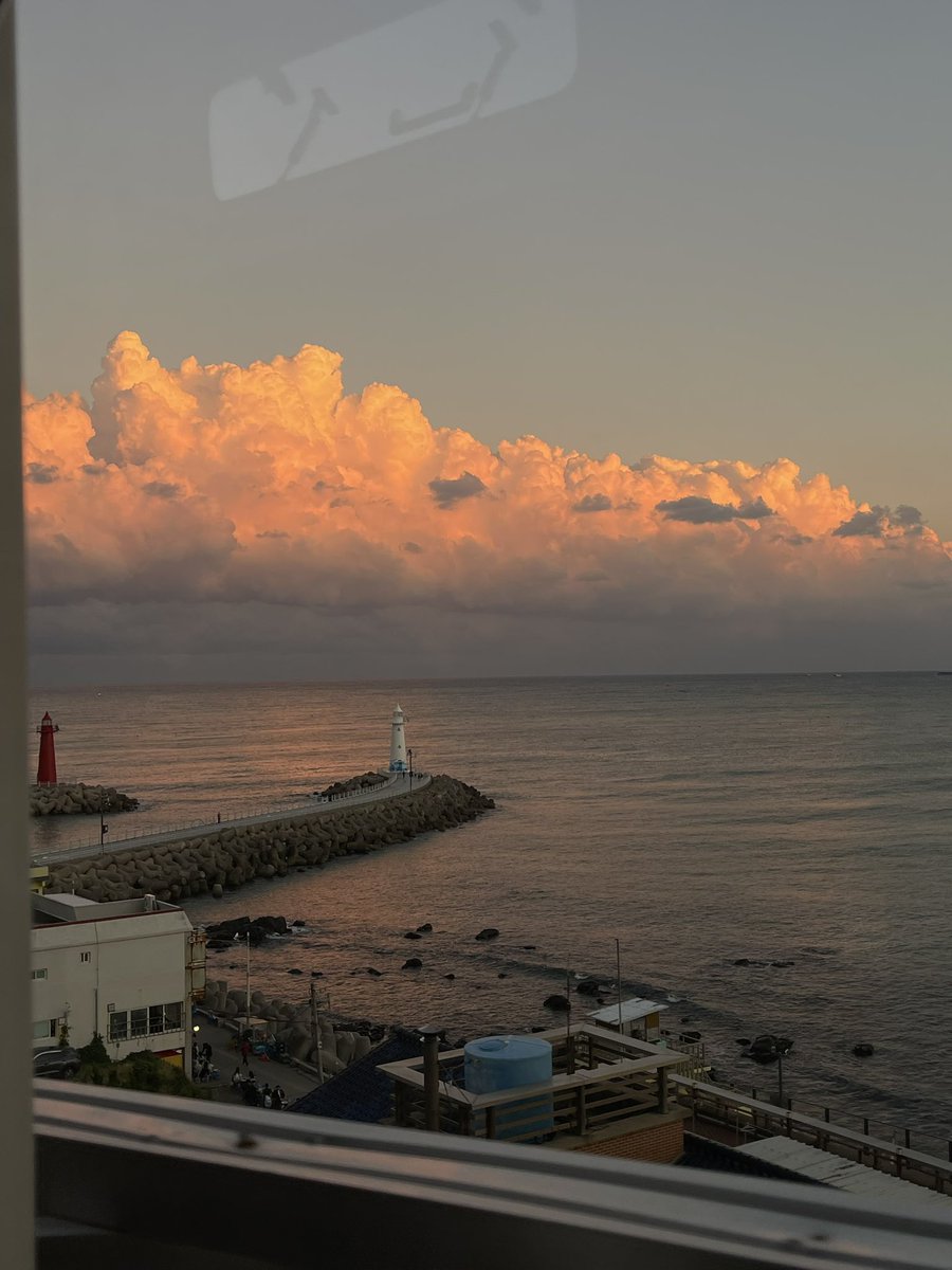 이런 날씨에 탄 거 완전 행운이라고 했다