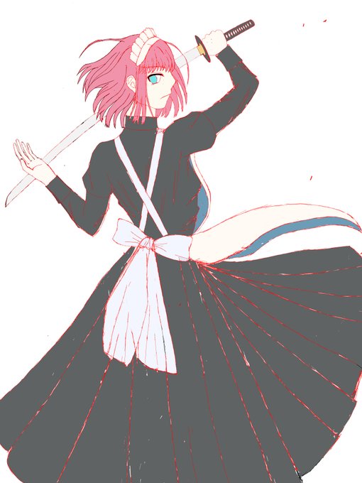 <3ヶ月上達法チャレンジ 6巡目>
両儀式のポーズした翡翠

#月姫 #翡翠
#3ヶ月上達法 
#3ヶ月でさいとうなおきを倒す 