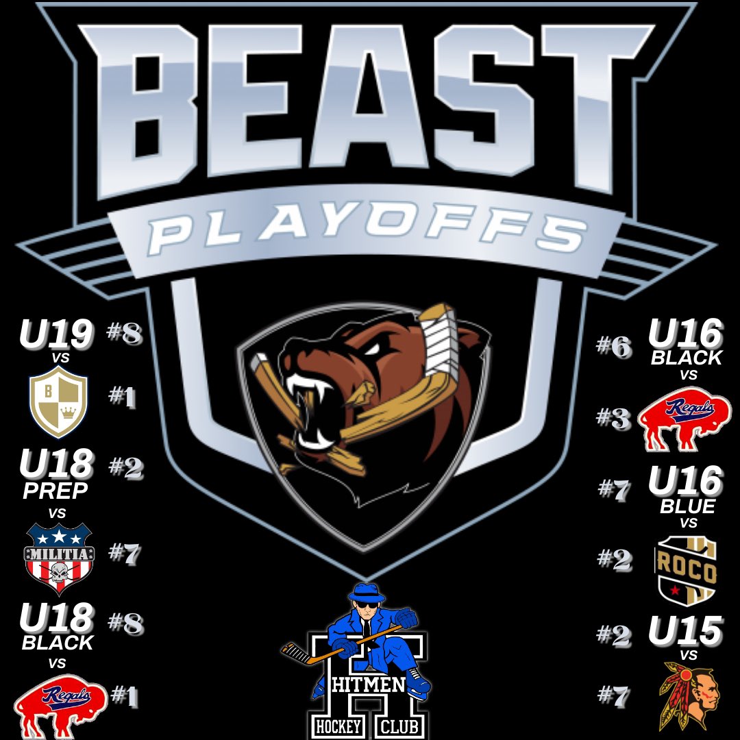 Bhealthynow's tweet photo. Gameday!!! @BEAST_SERIES Playoffs! Should be an exciting weekend. Good luck to all teams! @NZPrepHockey @MarkDivver #RollHitmen https://t.co/yojmNOEuFX