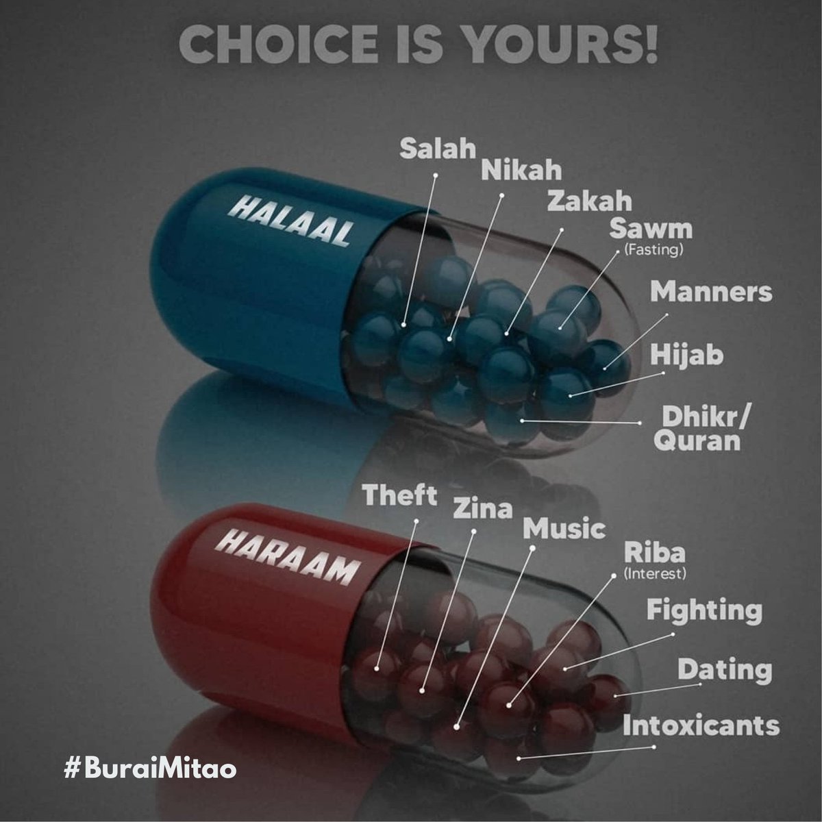 Fariya_Tabasum's tweet photo. Haram is haram even if everyone is doing it and halal is halal even no one is doing it.

CHOICE IS YOURS!
CHOOSE WISELY!
#BuraiMitao https://t.co/mnAgYaQ9Ej