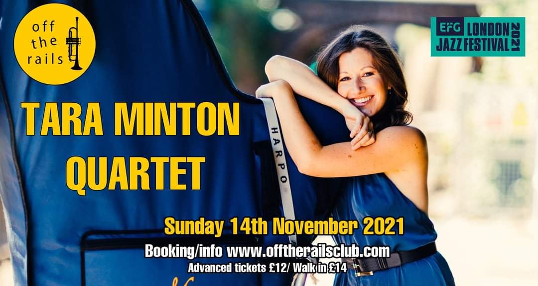 offtherailsTW9's tweet photo. Three weeks left before our next show on 14th Nov. Our guest is jazz harpist @taramintonmusic with her quartet. It's part of @LondonJazzFest. Get your tickets here: https://t.co/997VC1Ggid https://t.co/UVId8UTkSQ