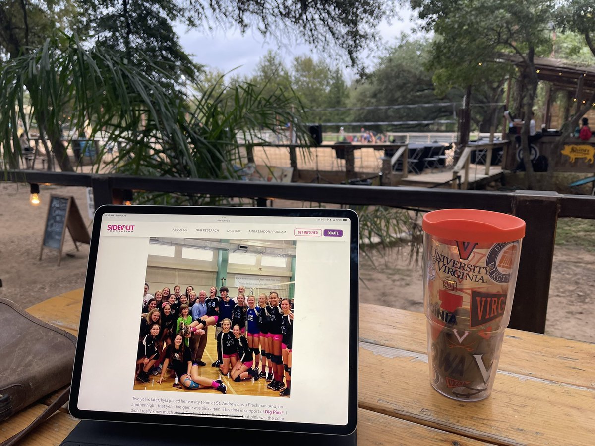 garyleethompson's tweet photo. Gonna be a good day w/ @themckibbinbros 7 yrs ago today, 2 days after Maureen’s passing from #metastaticbreastcancer a volleyball game changed everything. Heaven Was Pink for 1 Day. Stoked to watch @aprilrossbeach in action… in our backyard in Austin! #formaureen #formargie 🏐💗 https://t.co/2s85QOnoW5
