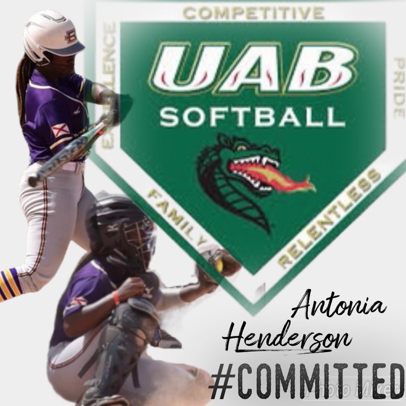 antonia_janai's tweet photo. Blessed for the opportunity! I am pleased to announce I will further my academic and softball career as a UAB Blazer! I would like to thank my family and coaches for supporting me through this journey. Go Blazer! 💚💛💚💛@JoeGuth08812179 @UAB_SB @bolts05 @RamsaySoftball https://t.co/V6nlaP9ocs