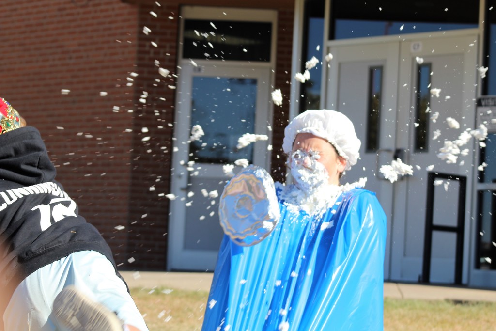 Fundraising celebration with our amazing PTA got a little messy!  Great job Eagles!