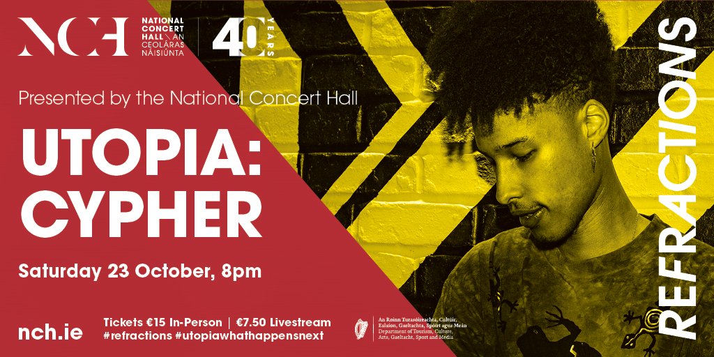 National Concert Hall (@nch_music) on Twitter photo Later tonight, some of Ireland’s best MCs join forces for an epic freestyle. See rhyme, music & poetry created on the spot.
Ft.
<a href="/celaviedmai/">CELAVIEDMAI</a>
<a href="/StrangeBoyWha/">Strange Boy</a>
<a href="/RebelPhoenixxx/">Rebel Phoenix</a>
<a href="/AliciaRaye_/">Alicia Raye 🔆</a>
<a href="/Dyramid1/">Dyramid</a>
bit.ly/RefractionsUto… Later tonight, some of Ireland’s best MCs join forces for an epic freestyle. See rhyme, music & poetry created on the spot.
Ft.
<a href="/celaviedmai/">CELAVIEDMAI</a>
<a href="/StrangeBoyWha/">Strange Boy</a>
<a href="/RebelPhoenixxx/">Rebel Phoenix</a>
<a href="/AliciaRaye_/">Alicia Raye 🔆</a>
<a href="/Dyramid1/">Dyramid</a>
bit.ly/RefractionsUto…