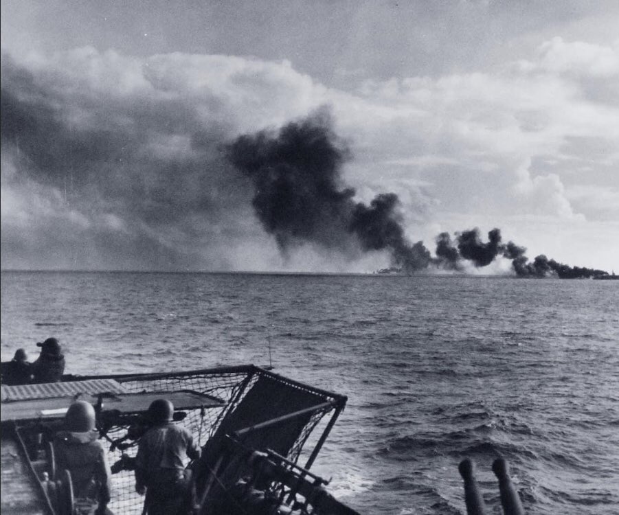 NtlMuseumUSNavy's tweet photo. The Battle of Leyte Gulf - the largest naval battle of World War II - began #onthisday in 1944. The significance of the Navy Task Group assisted in leading to Japan's defeat in 1945.
#OTD #ThisDayinHistory #BattleofLeyteGulf #BattleoffSamar #WorldWarII #WWII #NavyHistory #NMUSN https://t.co/j8pwG6XDQ6