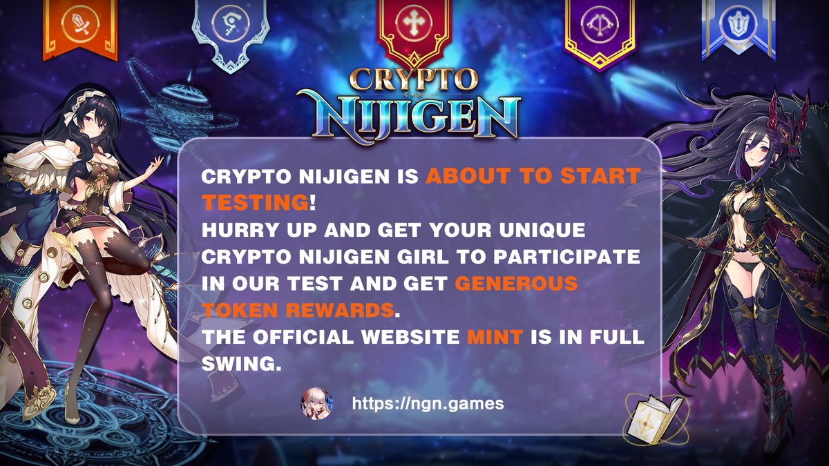 Crypto Nijigen is about to start testing!🥳
So exciting!😆
#NFTs #GameFi #Crypto