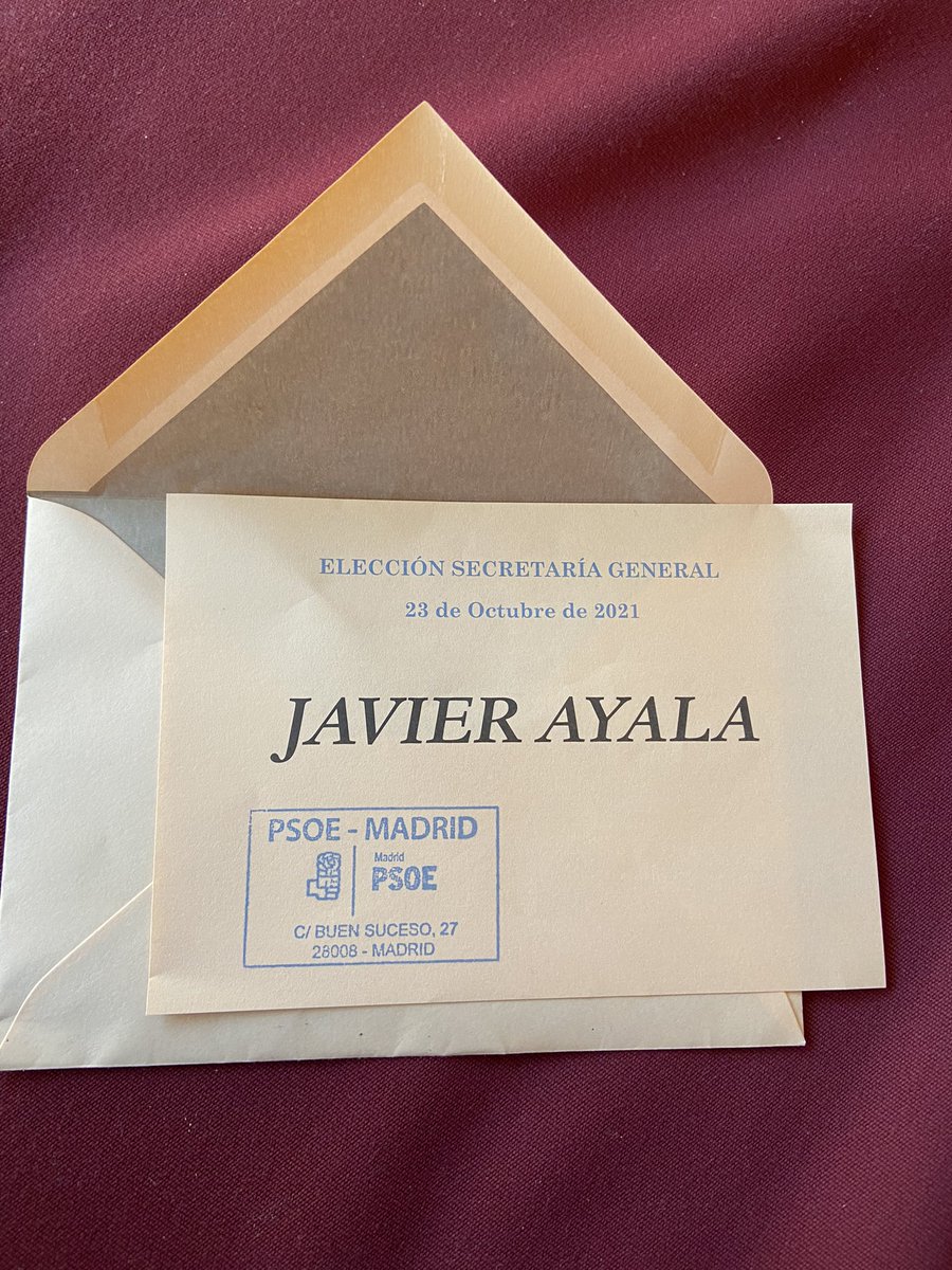 AlexCTU's tweet photo. Ya he votado en estas #PrimariasPSOEM y, como no podía ser de otra manera, confío mi voto a @JavierAyalaO y a @RearmarPSOEM. Vamos! /❤️🌹 #SumarParaGobernar @TeamAyala2021 https://t.co/hYO0y9mCZ1