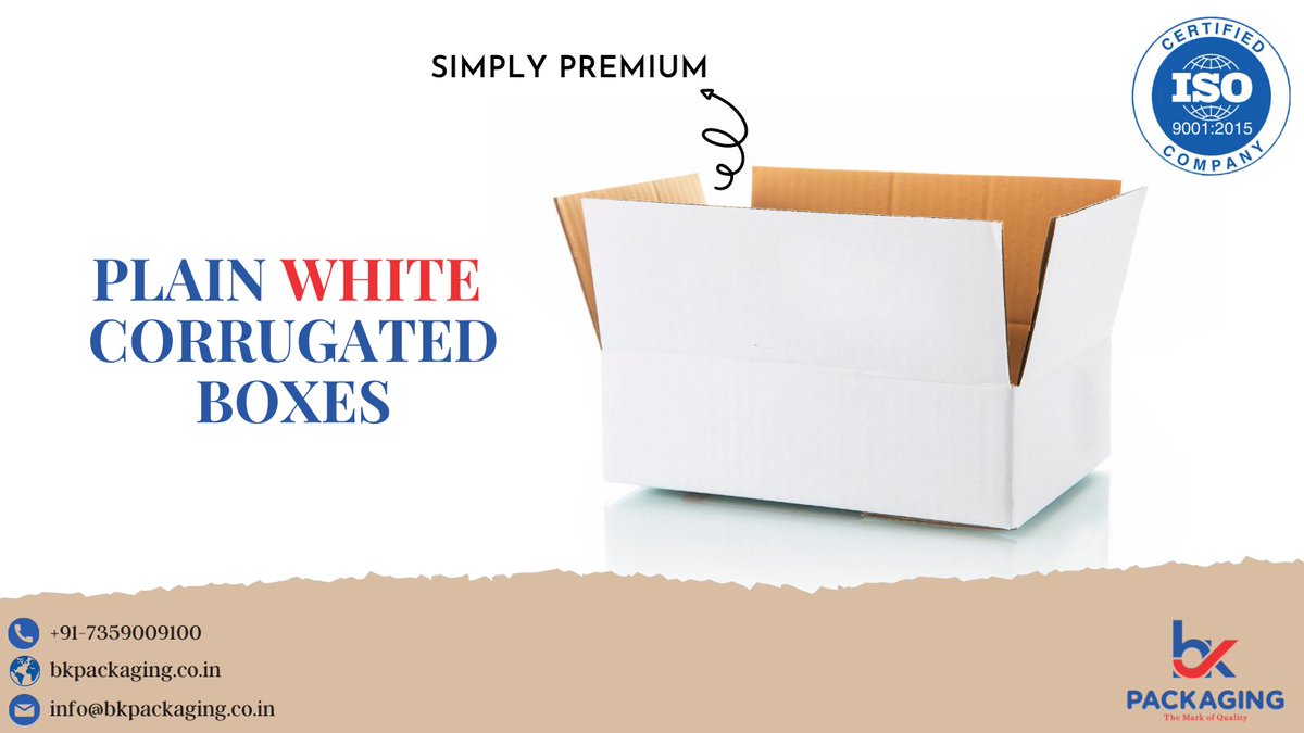 packaging_b's tweet image. Our Simply premium white corrugated boxes.
Give us Call on +91-7359009100.
Visit bkpackaging.co.in for more Details.
Mail us on: info@bkpackaging.co.in
.
.
.
#whiteboxes #plainboxes #diecutboxes #mailerbox #mailerboxes #customizedbox #customizedpacking  #CorrugatedBox
