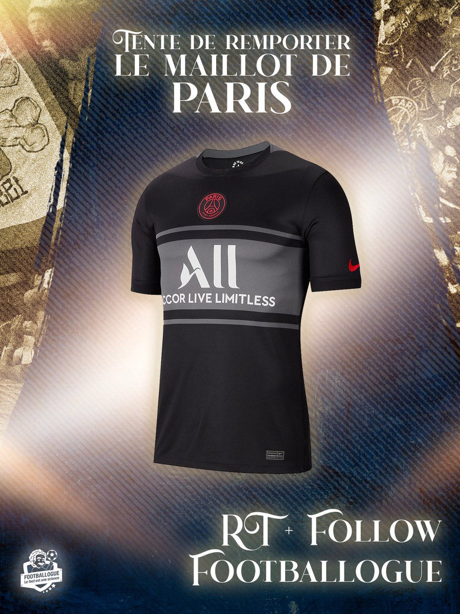 Footballogue's tweet photo. [#Classico✨] 🎁 Tentez de gagner un maillot de Paris !

🔁 RT + Follow

🍀 Tirage au sort après le match.

#OMPSG https://t.co/9iBJwMU71a