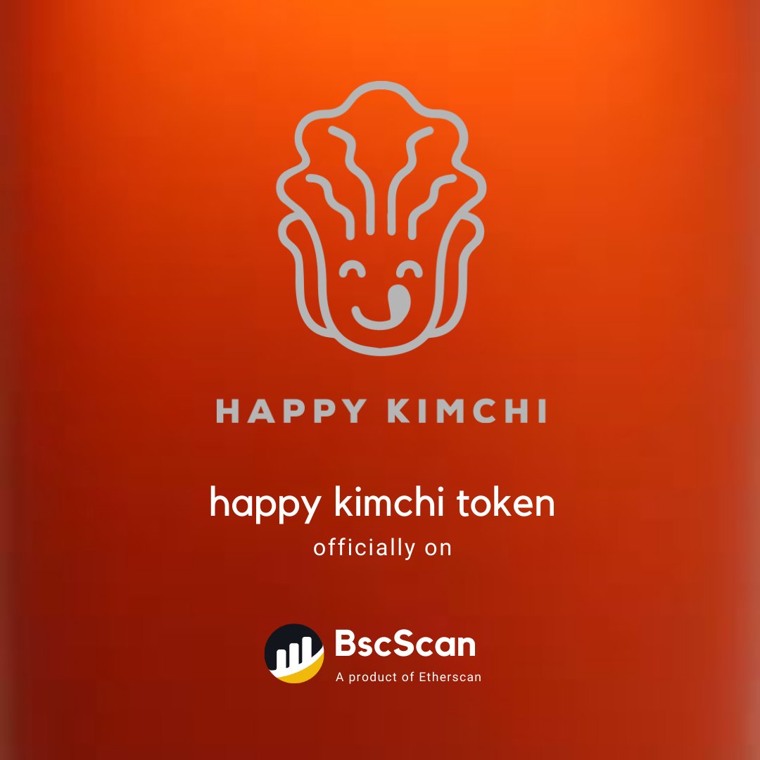 KimchiHappy's tweet photo. Check us $kimchi on #bscscan
 https://t.co/9Q5mFugnMO
#happykimchi https://t.co/SawShoK2Mj