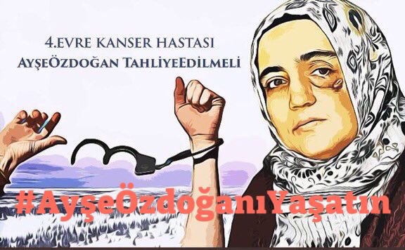 Ayşe’nin normal şartlarda tedavi görmesi ve yüksek moralli olması gerekiyor
4.evre kanser hastası Ayşe derhal serbest bırakılmalı 
#AyşeÖzdoğanıYaşatın