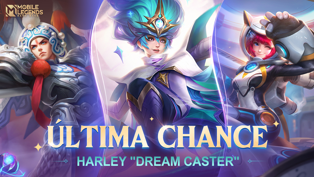 MLBBBR's tweet photo. Faltam apenas alguns dias para você obter a skin do Harley da Coleção Grandiosa "Dream Caster"! ✨
Kimmy "Astrocat" e Zilong "Changbanpo Commander" estão incluídos no prêmio! 😱
Se você gosta deles, não perca! 🏃♀
#MobileLegendsBangBang
#MLBBGrandCollection
#MLBBNewSkin https://t.co/d0uRZhG2Zi