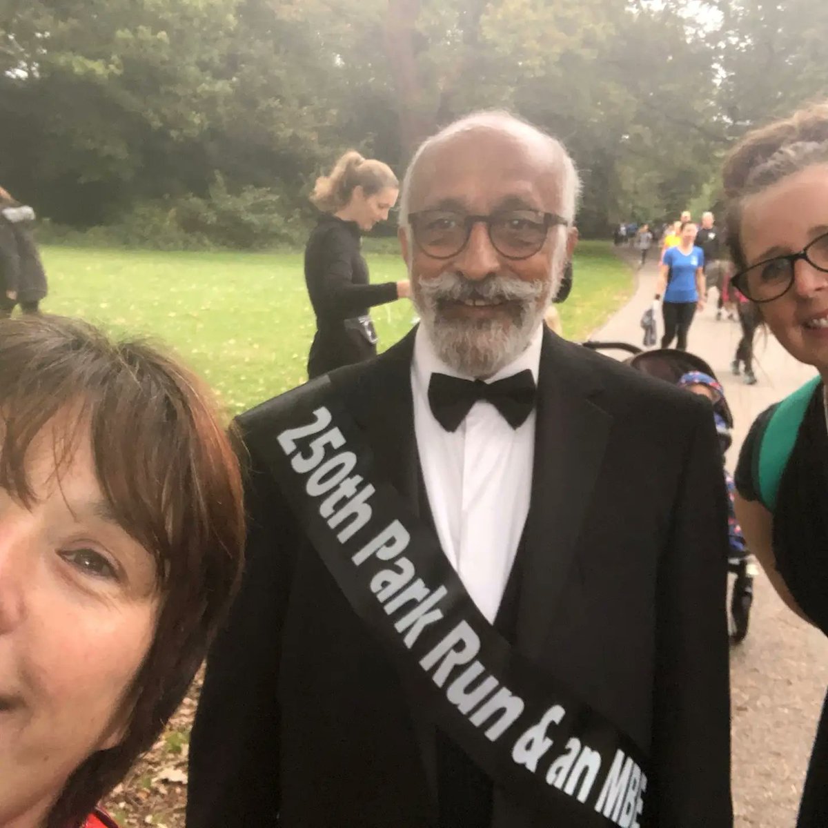 kimkelly827's tweet photo. Great fun #tailwalking @Sotonparkrun and celebrating Jay's 250 parkrun and becoming a #MBE https://t.co/j6RcIhG2xU