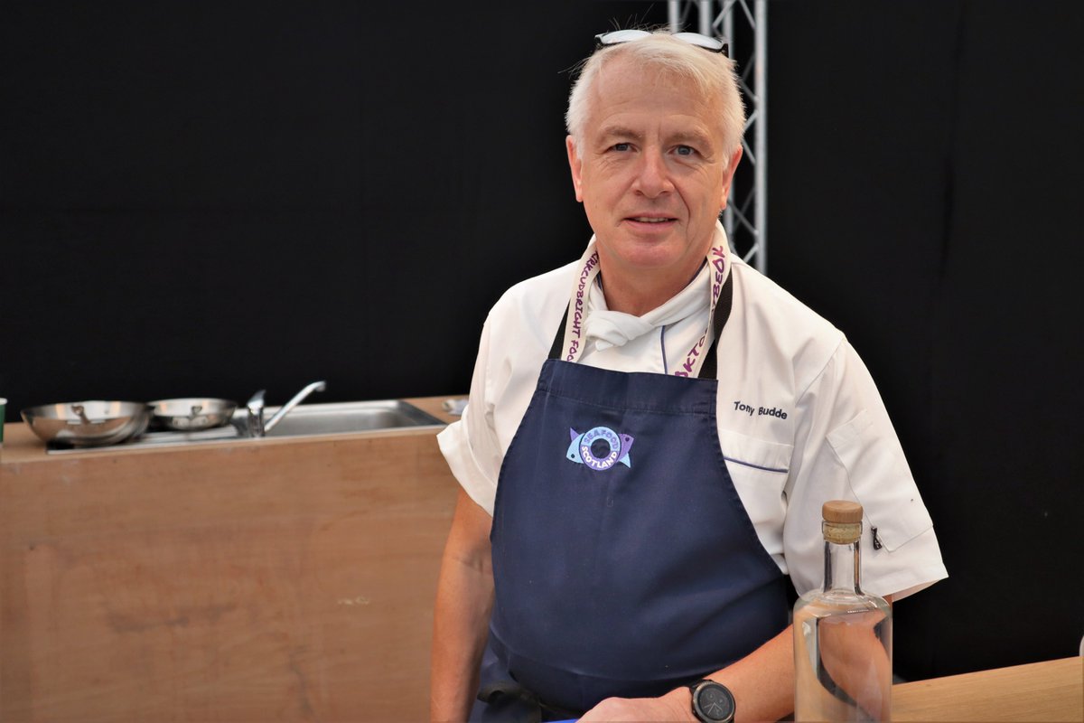 Chef Tony Budde will be doing a cooking demo on marinated salmon at the <a href="/johnwatt_son/">John Watt</a> marquee in harbour square at 12:00pm! 
This demo is free and includes tasters so make sure you stop by 😍
#KirkcudbrightFoodFestival