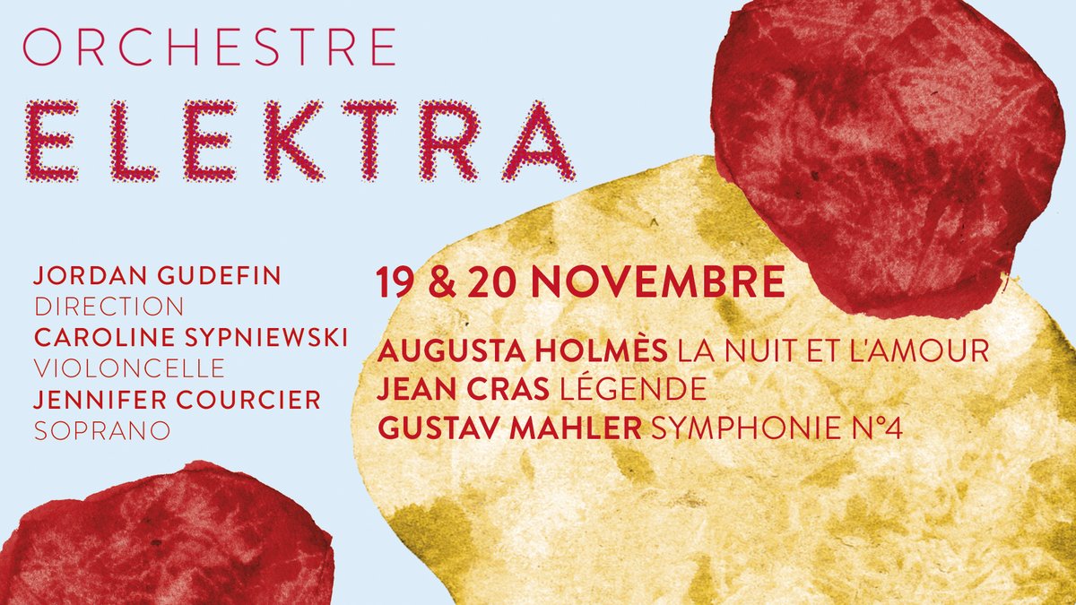 OrchestElektra's tweet photo. Premiers concerts de l'Orchestre Elektra à Paris ! Sous la baguette de #JordanGudefin avec un super programme. À ne pas rater !!!
#musique #mahler4 #OrchestreElektra #Paris19 #concert https://t.co/hItewmKF8f