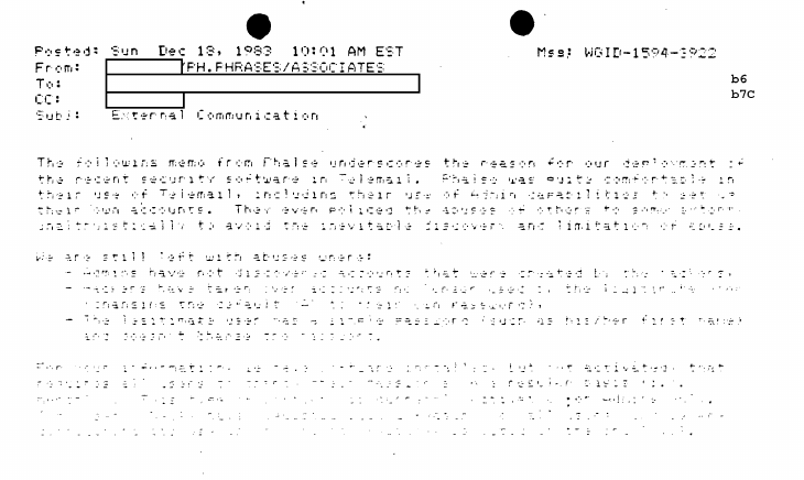 realhackhistory's tweet photo. Please retweet for reach, can anyone recommend a free and relatively easy way to try to enhance the text in a really badly scanned document? A huge chunk of the Inner Circle #FOIA response from the FBI I just received looks like this (#hacker #history #hackhistory) https://t.co/Zz9YarqJIJ