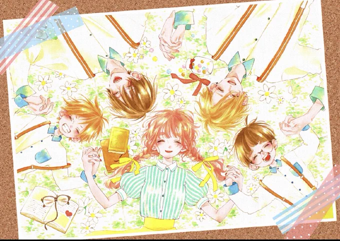 懐かしすぎるイラストも出てきた〜!ハニーが実写映画化した時のノベライズカバーのイラストとてをつなの扉絵イラスト🐝🍀
3.4年前という事実にビビる…! 