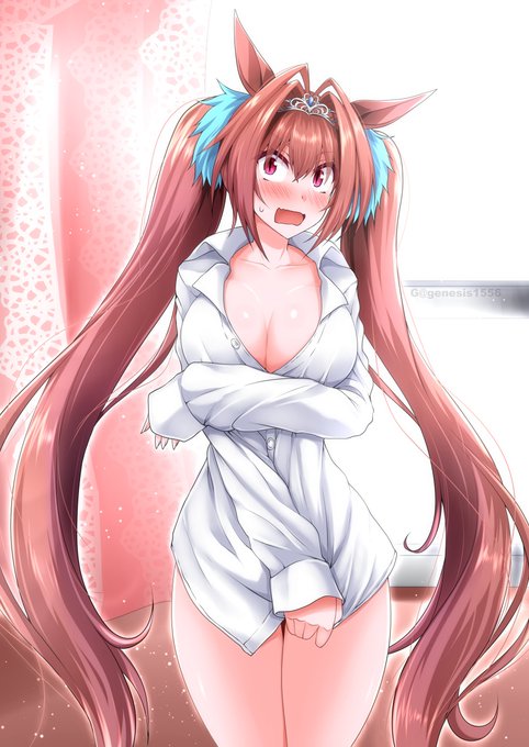 #ウマ娘
トレーナーのシャツを勝手に拝借してたらトレーナに見つかったダイワさん 