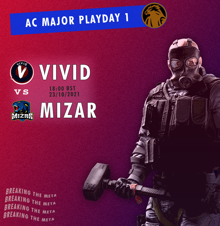 VividR6_'s tweet photo. It's gameday!
π
TONIGHT, 18:00 BST
π Mizar Esports
π @AOrdinatio Playday 1
#BreakingTheMeta #TeamVivid https://t.co/XF30xhyYeW
