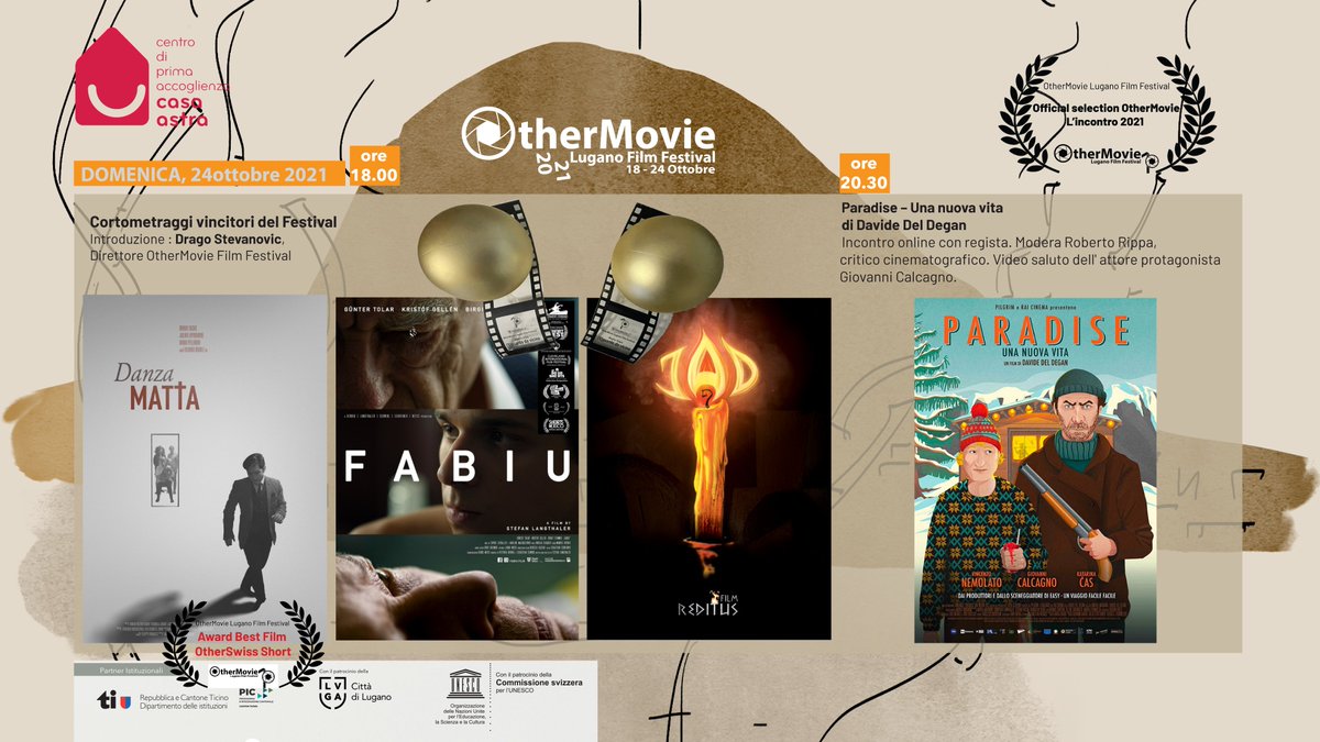 Grande finale dei festeggiamenti di 10 anni dell'OtherMovie con sold out di stasera, ma domani chiusura ufficiale con i film Vincitori dei Concorsi, e film premiato con Globo d'oro per "Paradise - una nuova vita"othermovie.ch/programma-2021…
