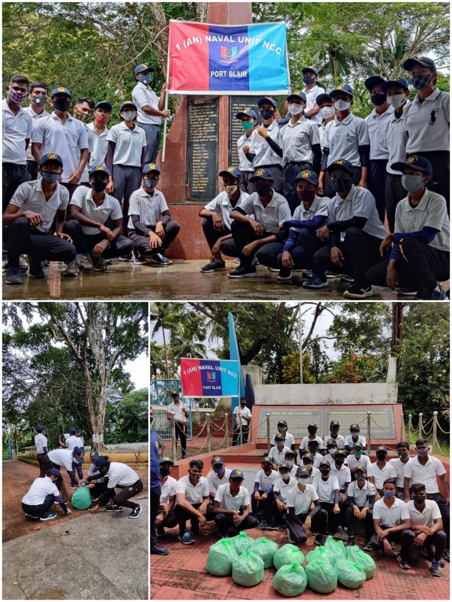 NRubawathi's tweet photo. As part of clean India campaign, cleanship drive was undertaken by cadets of 1(AN) NAVAL UNIT ,NCC at "BALIDAN VEDI- martyrs memorial at HOMPHARYGUNJ.
#CleanIndia
#swacchabharatmission

@HQ_DG_NCC
@HQDt_TNPAN
@Andaman_Admin https://t.co/YWtBuGtkQT