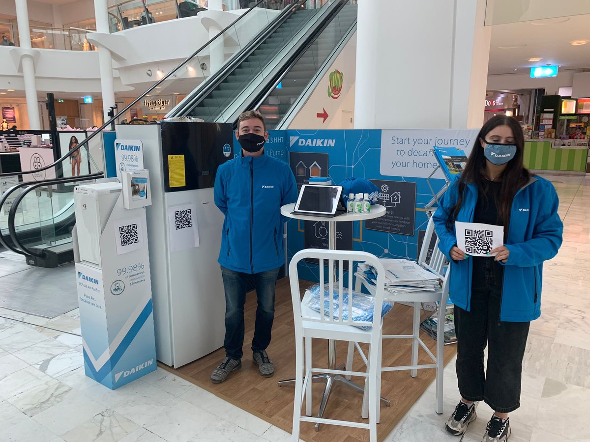 Drop into Liffey Valley shopping center Sat/Sun and see our <a href="/DaikinIreland/">Daikin Ireland</a> heat pump pop up stand and your chance to win a voucher. #HeatPumps #plumbing #energy
