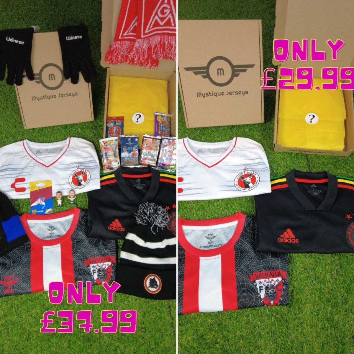 MystiqueJerseys's tweet photo. Another giveaway ⏰

Let us know below which box you'd like to win in the comments 💬

Our Premium (£37.99) or Standard Box (£29.99)? 

Mystery Football Jersey boxes! 
Get yours 👉 https://t.co/9ubOGwcLAl 

🔄 Retweet &amp; Follow to enter https://t.co/nKkRZElxpk
