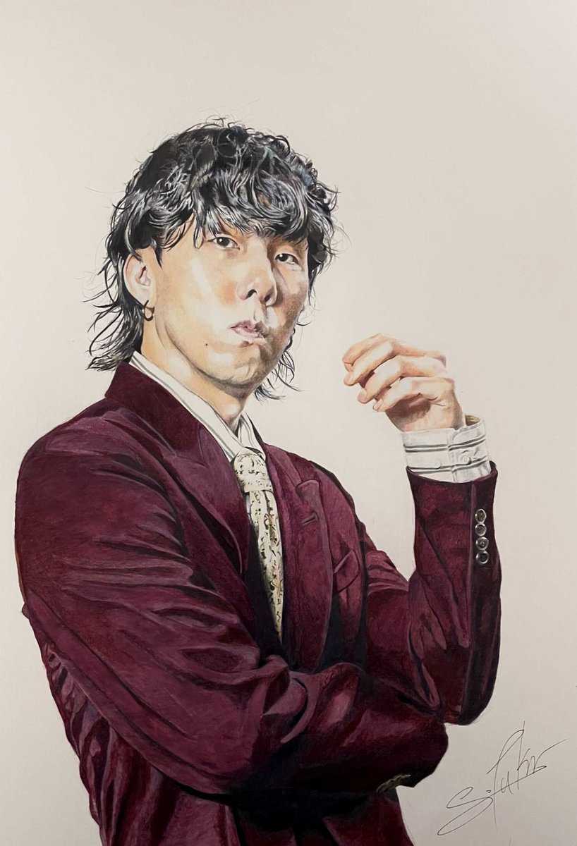 水彩色鉛筆 野田洋次郎 全集中で描きました🎨たくさんの人に見てもらえ