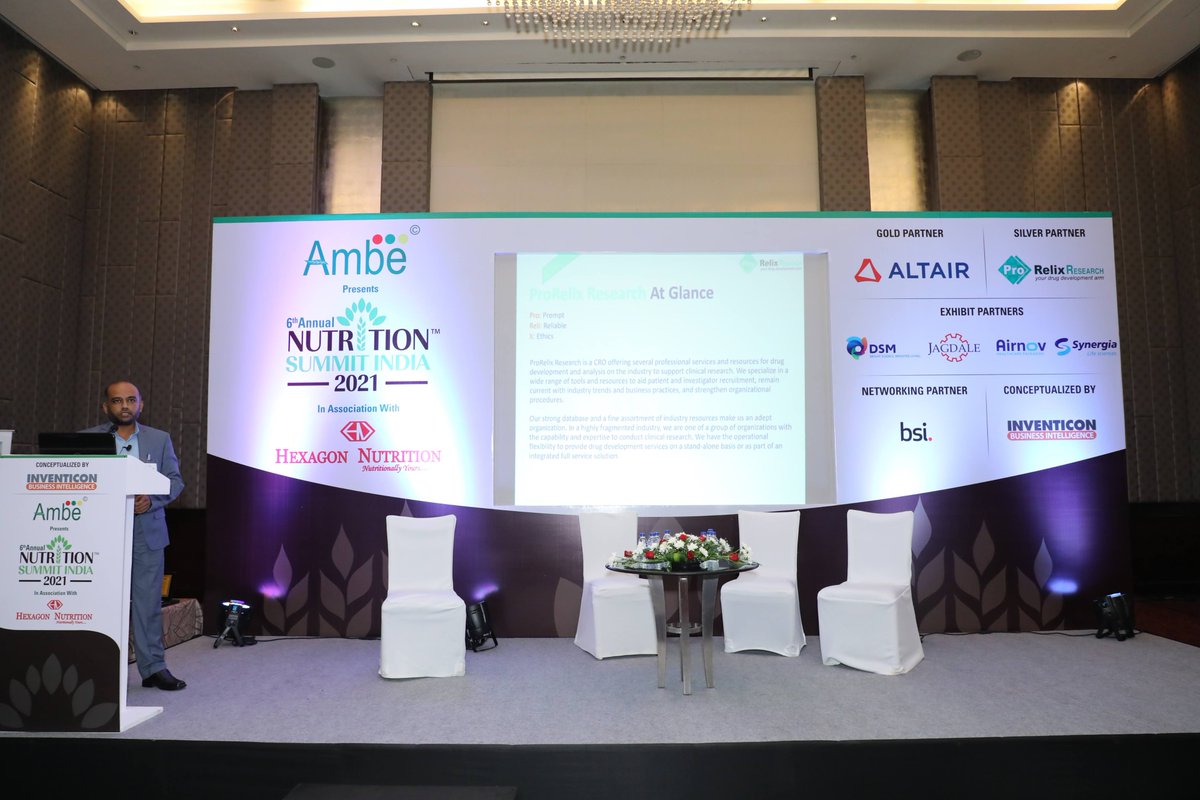 ProRelix_CRO's tweet photo. This past month we were in Mumbai for the #AnnualNutritionSummit2021 event & had the pleasure of interacting with many organizations from the Nutraceutical, Pharmaceutical & Herbal Remedies space.
#prorelixresearch #clinicalresearch #clinicaltrials #summit #conference #health https://t.co/SqoAItHMsH