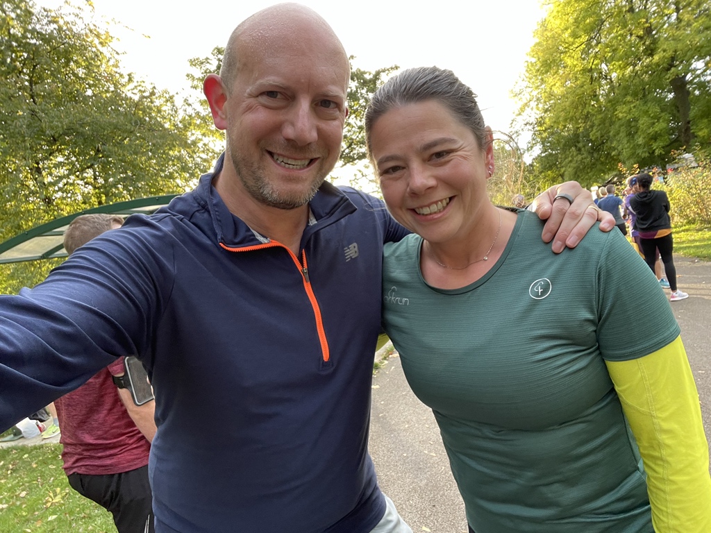 n0rm's tweet photo. 🌳 Fun at #CrossFlatts @parkrunUK  367 with @totkat this morning 😃#loveParkrun https://t.co/sHWcRAboME