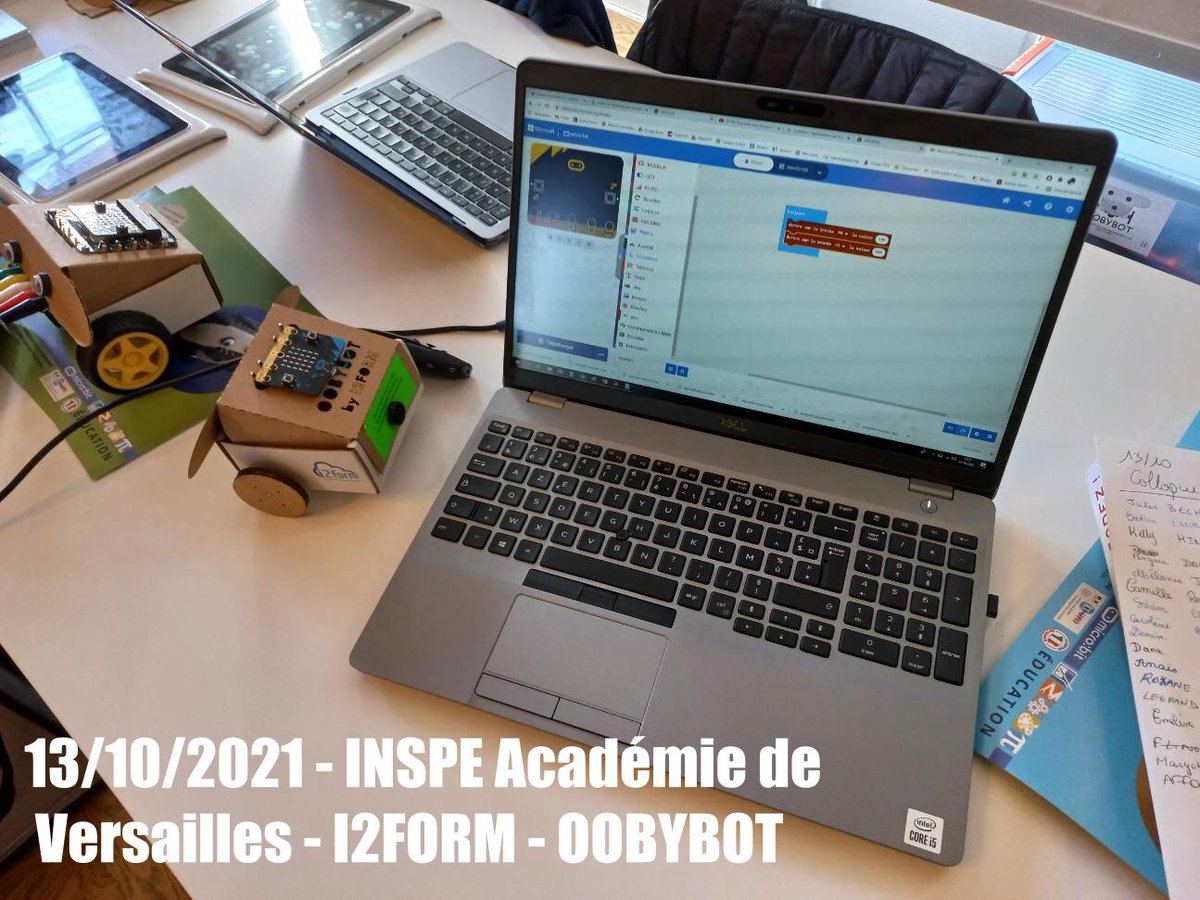 i2form's tweet photo. INSPE de Saint-Germain en Laye, le robot éducatif @OOBYBOT  développé par @i2form a rejoint les programmes de formation initiale des enseignants de l’Académie de Versailles. 
L’école du 21ème siècle Cadre de référence des compétences numériques.#stem #steam #robotique #education https://t.co/jnX4N9YV8g