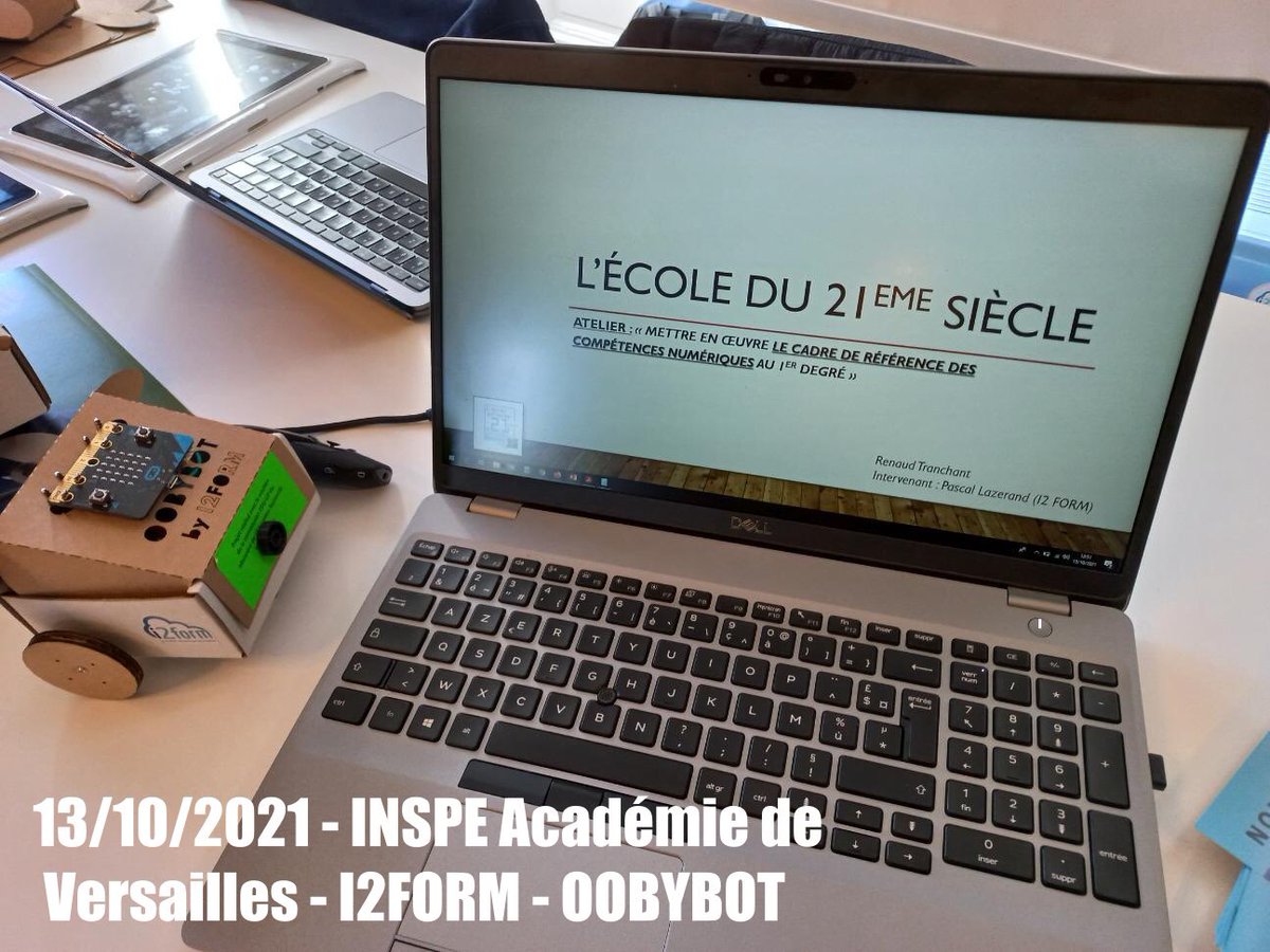 i2form's tweet photo. INSPE de Saint-Germain en Laye, le robot éducatif @OOBYBOT  développé par @i2form a rejoint les programmes de formation initiale des enseignants de l’Académie de Versailles. 
L’école du 21ème siècle Cadre de référence des compétences numériques.#stem #steam #robotique #education https://t.co/jnX4N9YV8g