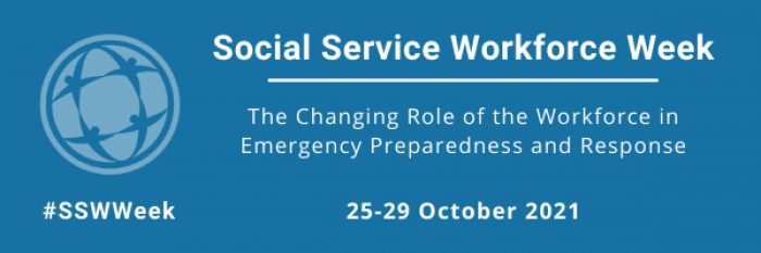 IFSW's tweet photo. The Global Social Service Workforce invites all to the Social Service Workforce Week.
Date: 25 - 29, October 2021.
Details: https://t.co/gxVDfc6Wbz
#SSWWeek  @SSWAlliance https://t.co/lyudPBPhLs