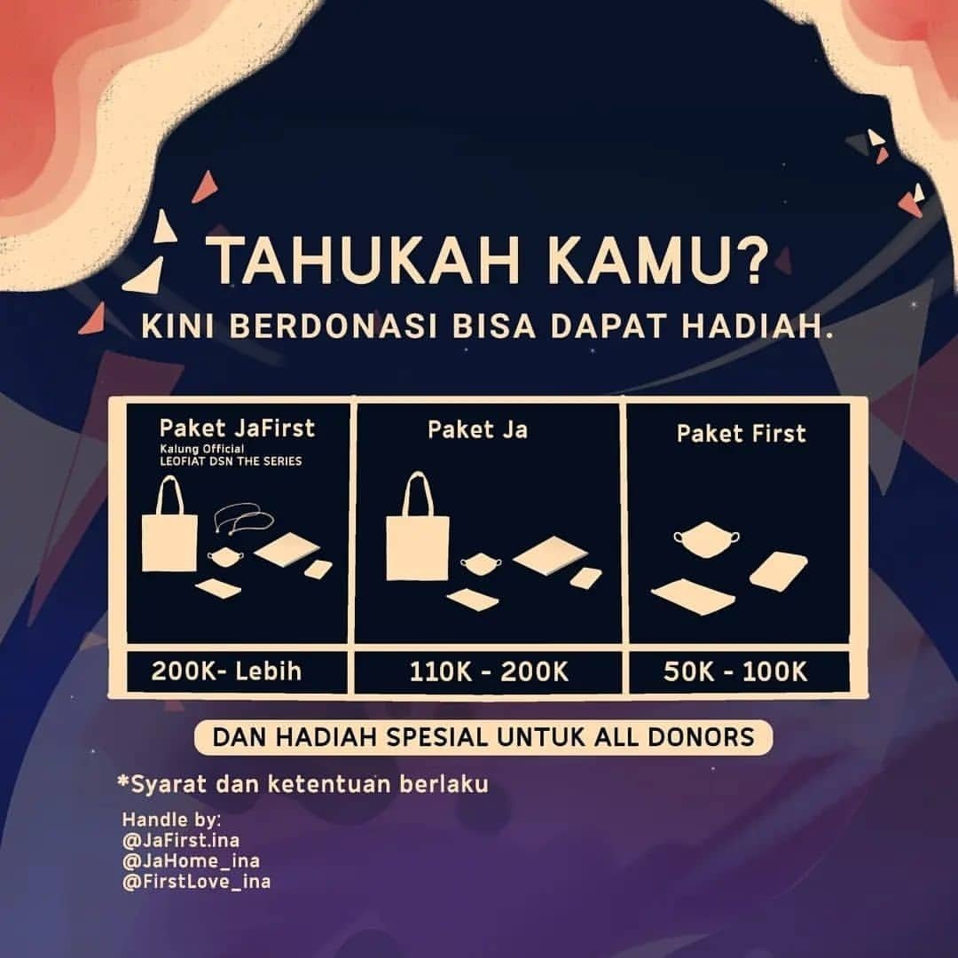 JFProjects_ID's tweet photo. Hello #domjiw Indonesia, ayo join di project ke dua @JaHome_ina @firstlove_ina and jafirst.ina (ig). Project ini kami buat untuk mengapresiasi suksesnya #DSNTheSeries 🎊🎉untuk donasi project, tidak ada minimal donasi ya 🤗#ด้อมจิ๋ว #DomJiw #จาเฟริสท์ #JaFirst #DomJiwINA_Project https://t.co/tnZZfFwZNe