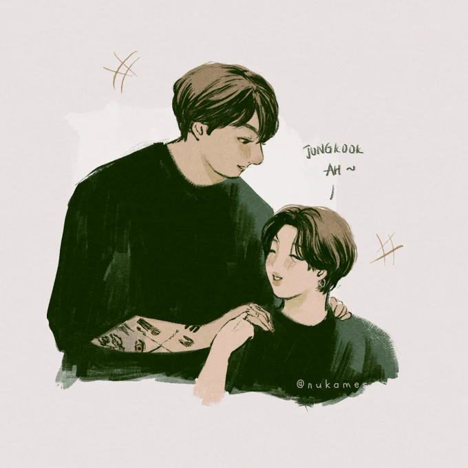 🐰🐥 in the soop 🌳
"Jimin-ssi gets so shy lately..."

#국민 #Jikook #Kookmin #Jikookfanart 