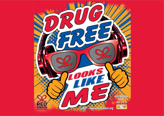 Red Ribbon Week is from October 23rd-31st. It is an ideal way for people and communities to unite and promote drug awareness and prevention. Show your personal commitment to a drug-free lifestyle through the symbol of the Red Ribbon. #FCSdrugprevention #FCSRedRibbon