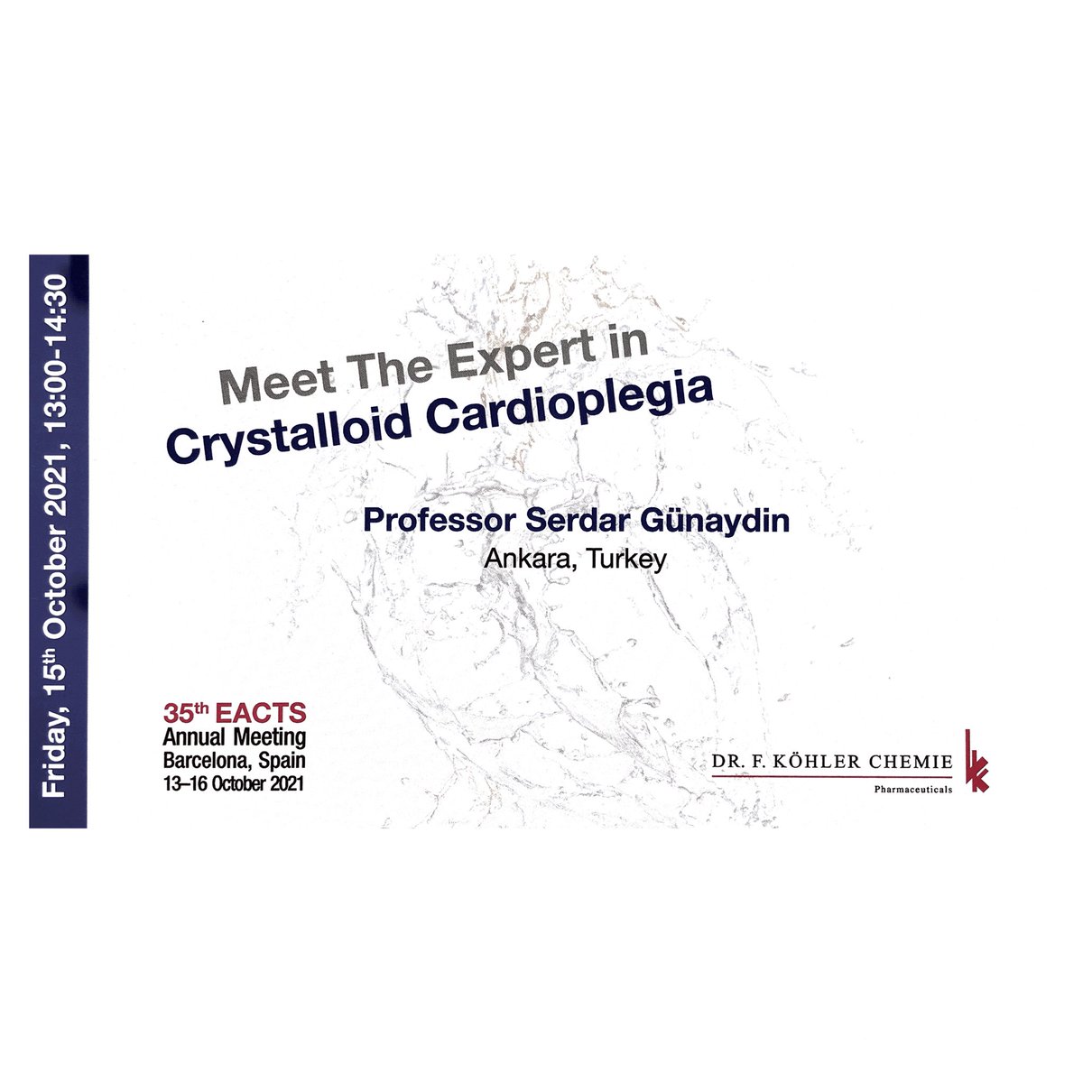 Avrupa Kalp Damar Cerrahisi Kongresi: Üç konuşma ve uygulamalı eğitim (European Association of Cardiothoracic Surgery Congress: Three lectures + Meet the Expert session) <a href="/ankarasehirhast/">Ankara Bilkent Şehir Hastanesi</a> @erasturkiye #eacts2021 #barcelona #europeanassociationofcardiothoracicsurgery #cardioplegic