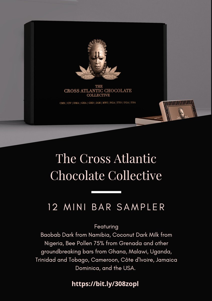 dbatchak's tweet photo. Here's a #UniqueGift for that special someone who has everything! Visit https://t.co/RF8Njx7enA to pre-order The #CrossAtlanticChocolateCollective Sampler for an exquisite collection of 12 bars from 11 African and Caribbean countries, plus a melting pot bar made in the USA. https://t.co/ZEnOUgNlF4