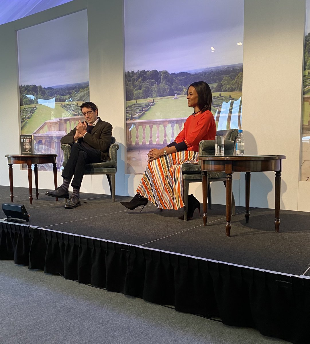clivedenlitfest's tweet photo. Good afternoon from #ClivedenLitFest2021! We pick up with an interesting topic, as @RealCandaceO, the outrageous pundit and scourge of Biden's America, argues her case with @questingvole
#Politics #Debate #CandaceOwens #USPolitics #CandaceOwens #samleith #theartsclubstage https://t.co/BeAQF52aaw