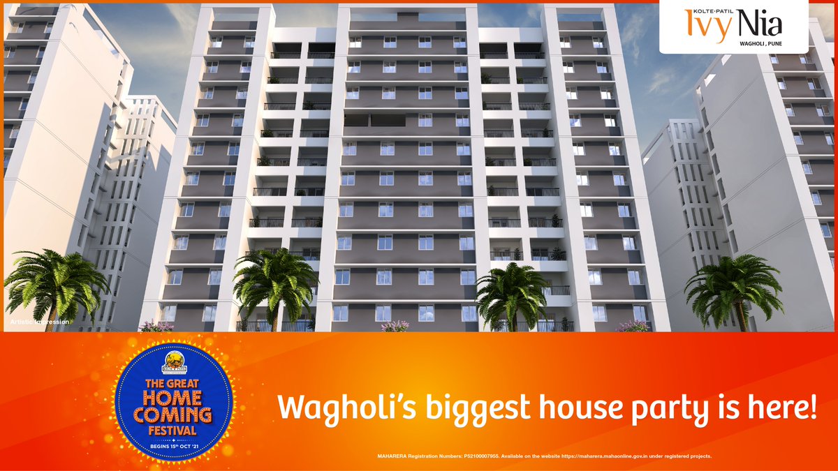 koltepatilltd's tweet photo. The Great Homecoming Festival by Kolte Patil Developers Limited presents Ivy Nia. A magnificent residential home in Wagholi, Pune's fastest growing neighborhood.
https://t.co/cbJ5hYvWP5
#Homecoming #IvyNia #koltepatil #KPDL #home #Realestate #Offers #Pune #Mumbai #Bengaluru https://t.co/F9WNI5XaGq