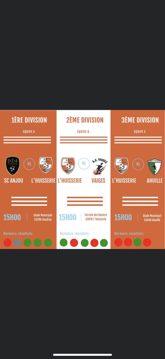 Programme du week-end: