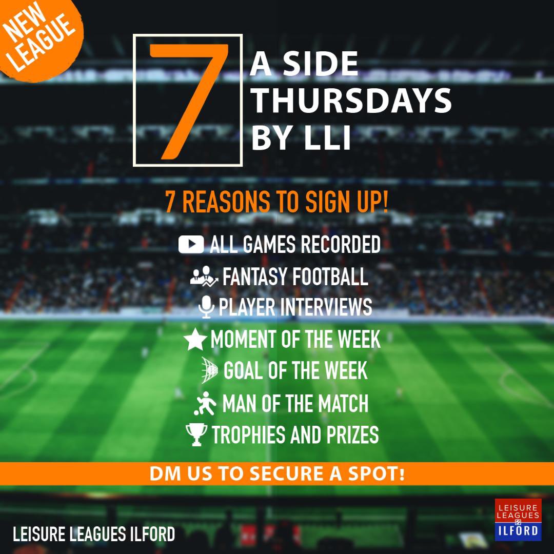 Season 2 of our 7 a side league kicks off in 2 weeks in Ilford! DM if interested! ⚽️