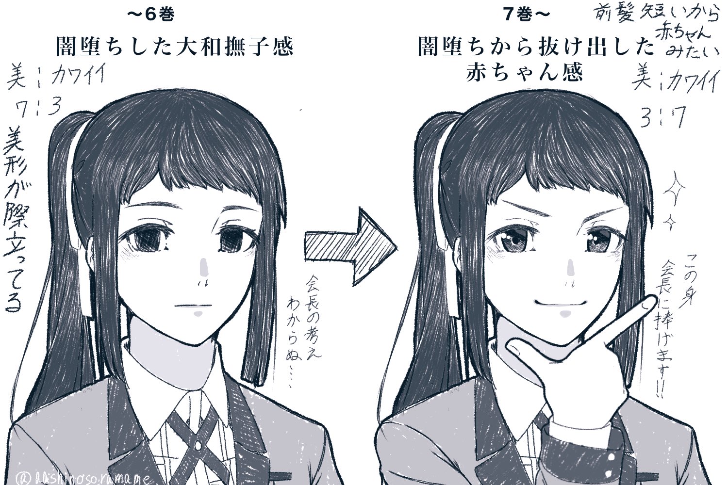 あっちー 清華ちゃんの比較 賭ケグルイ 五十嵐清華 T Co Upwkj9dk2k Twitter