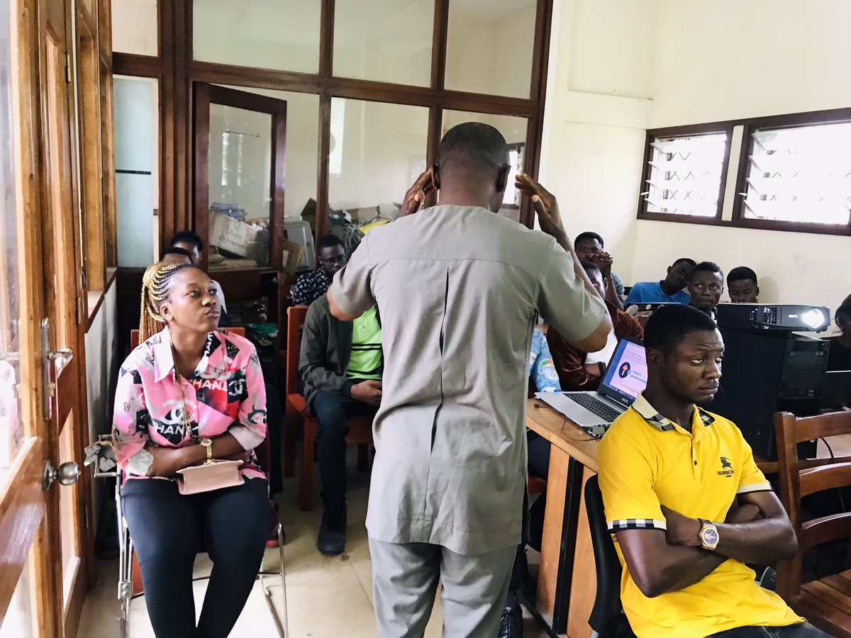 COTCiscoUB's tweet photo. We are happy for a wonderful and successful ORIENTATION SESSION as we welcomed new batch and students of the  University of Buea Cisco Networking Academy, headed by the Coordinator Mr. Anumoh Michael. #UBuea #Cisco #Cybersecurity #NetAcad https://t.co/gNNTYlMoyk