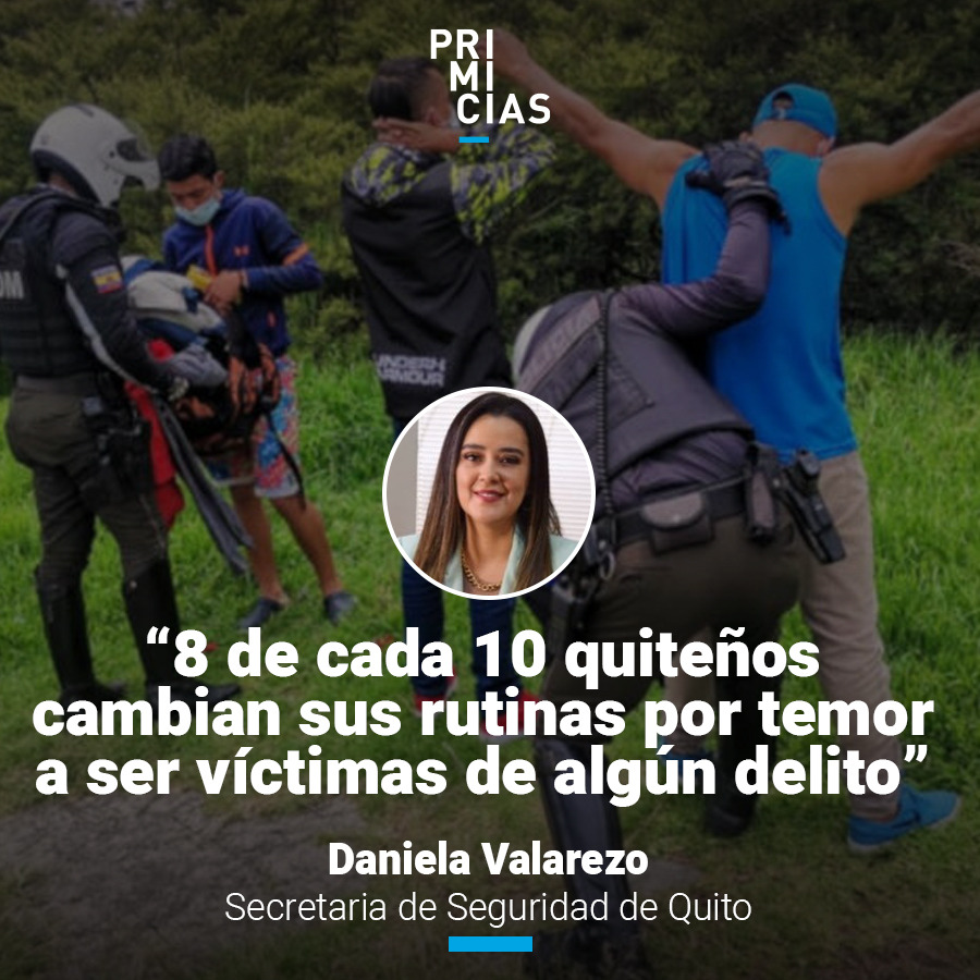 Primicias's tweet photo. #ENTREVISTA | La secretaria de Seguridad de Quito, Daniela Valarezo (@danivala1808), detalla el plan del Municipio para recuperar zonas conflictivas. » https://t.co/T9UrZTj6l6 https://t.co/2xuQzGy8Kp