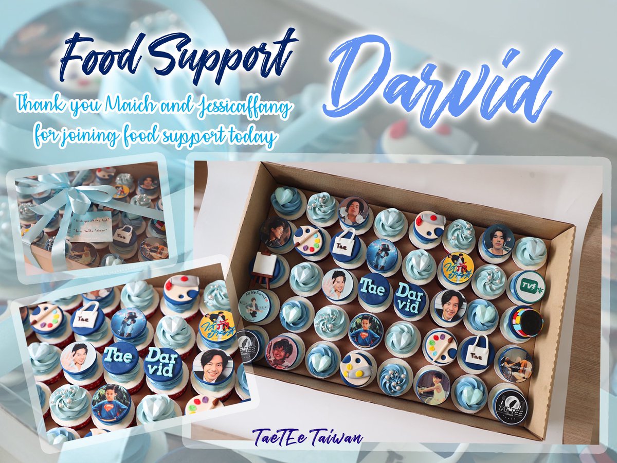 𝗖𝘂𝘁𝗲𝘀𝘁 𝗰𝘂𝗽 𝗰𝗮𝗸𝗲𝘀 𝗳𝗼𝗿 𝗼𝘂𝗿 𝗗𝗮𝗿𝘃𝗶𝗱☻︎☻︎☻︎

Thank you for <a href="/maich_thpst039/">maich</a> and <a href="/sugagata/">姿（Jessica)</a> joining food support today🙏🏻

#TaeDarvid #ใส่รักป้ายสี #PaintWithLove